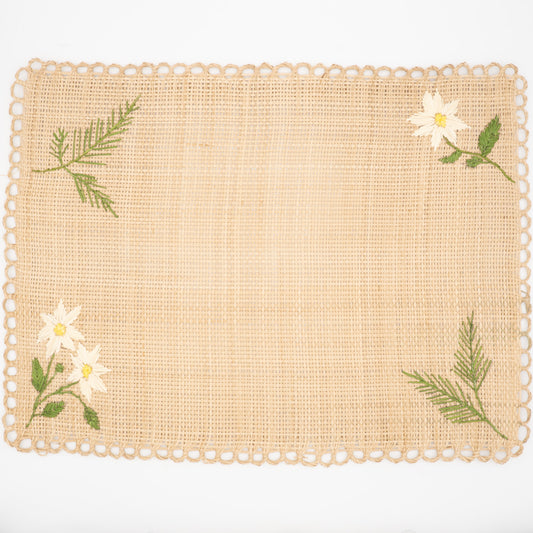 Set de table brodé rectangulaire - EDELWEISS (3 Options)