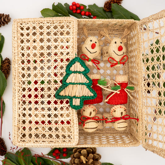 La boîte du Père Noël (Lot de 12 ronds de serviette + 1 Boîte offerte)