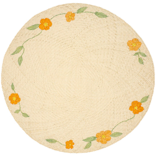 Set de table brodé - CAPUCINES (Lot de 2)