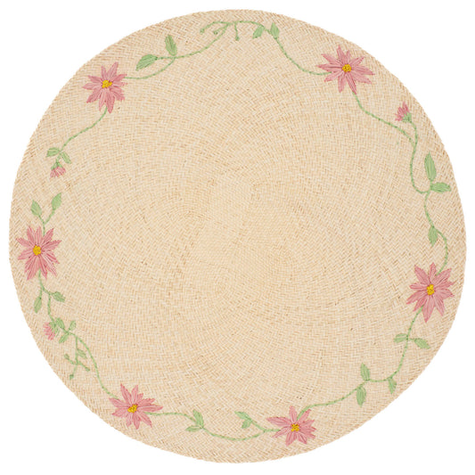 Set de table brodé - MARGUERITE DU CAP ROSE (Lot de 2)
