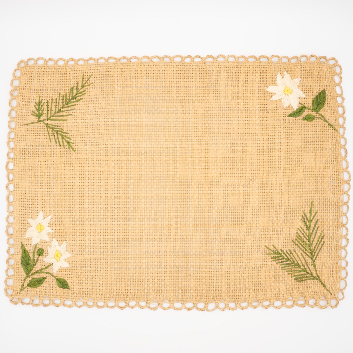 Set de table brodé rectangulaire - EDELWEISS (3 Options)