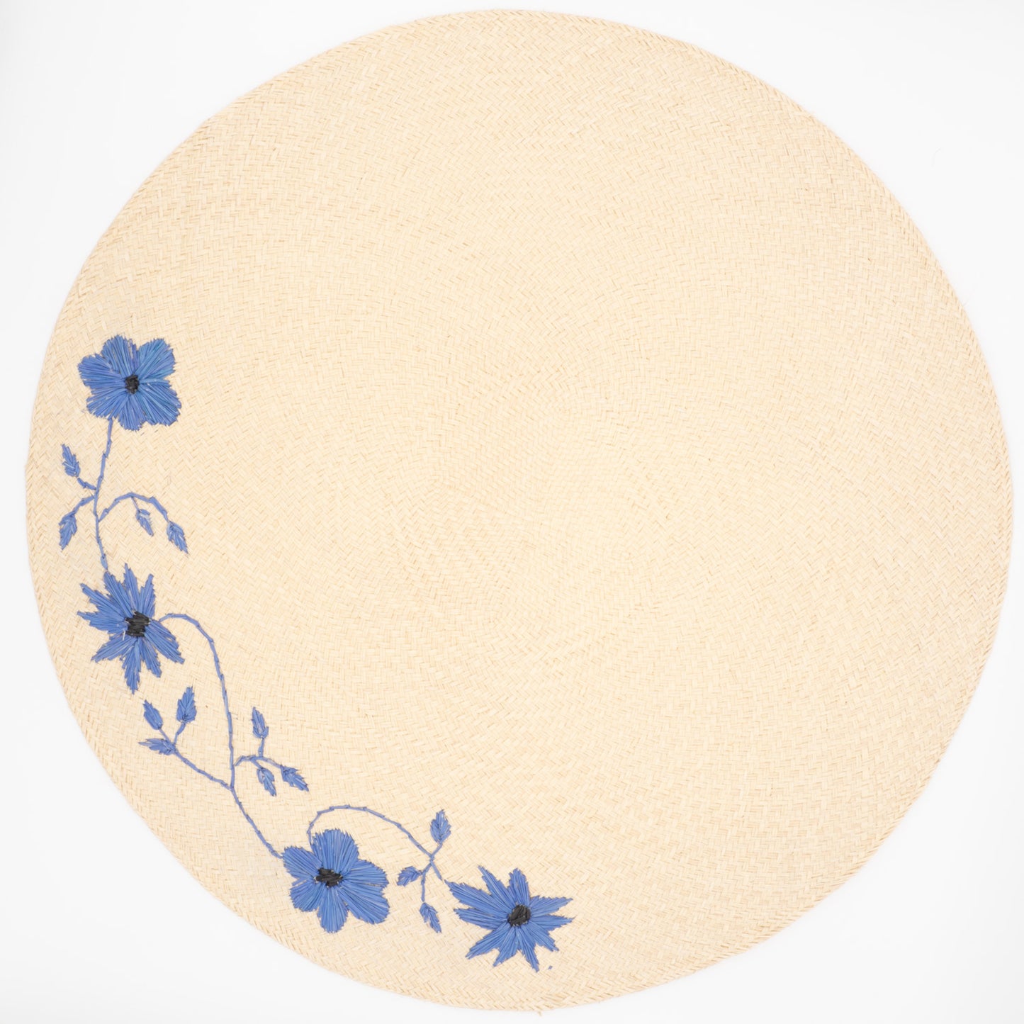 Set de table brodé - LE MONOCHROME (rond)