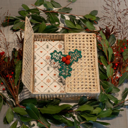 La boite de la Mère noël (Lot de 12 ronds de serviette + 1 boîte offerte)